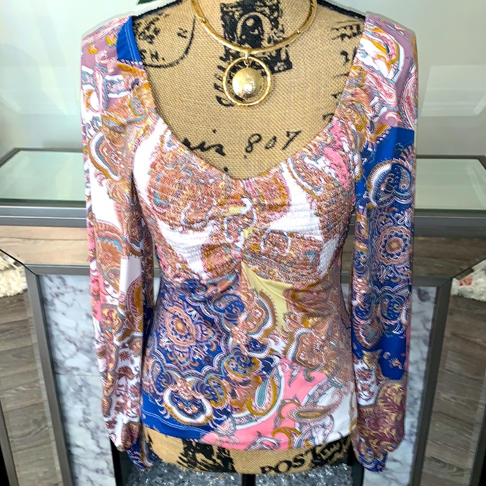 NWOT Venus Paisley blouse